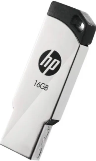 HP v236w 16GB USB 2.0 Flash Drive Type-A Metal Pen Drive Silver – HPFD236W-16