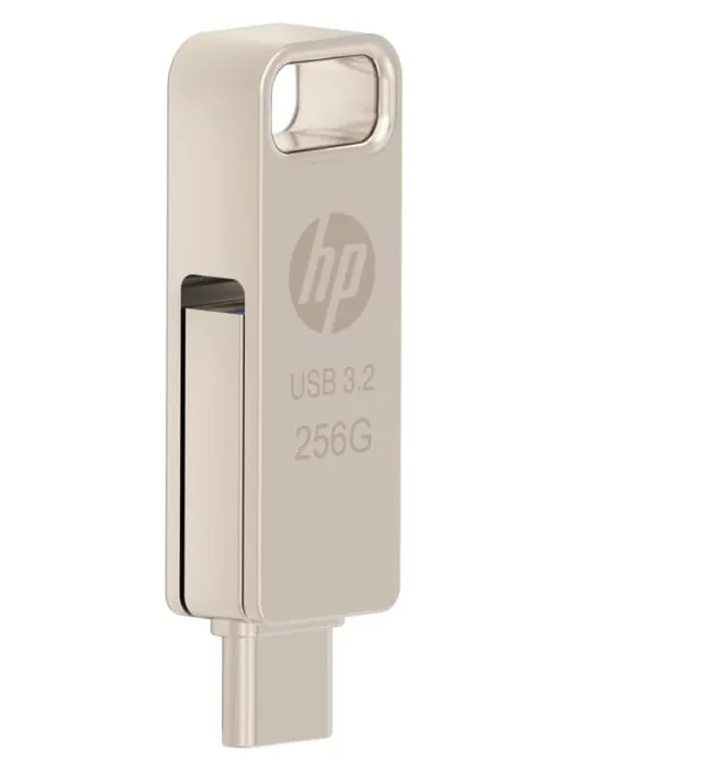 HP x206c 256GB OTG USB 3.2 Flash Drive – Type-C & Type-A, Metal Body 3