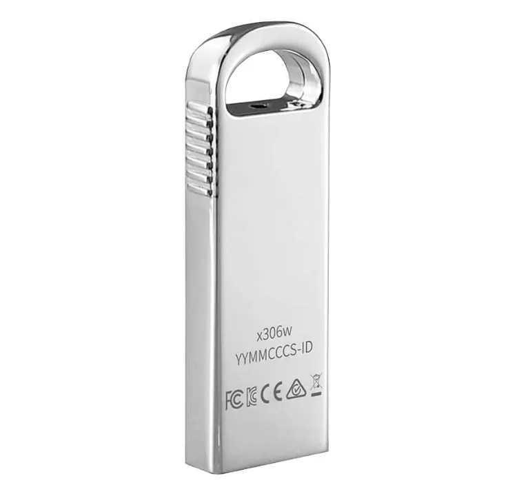 HP x306w 32GB USB 3.2 Flash Drive – Silver, Zinc Alloy Body, Capless Design 3