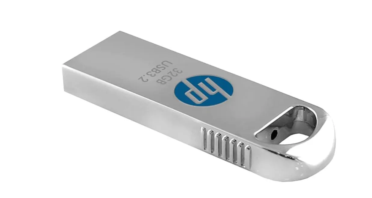 HP x306w 32GB USB 3.2 Flash Drive – Silver, Zinc Alloy Body, Capless Design 4