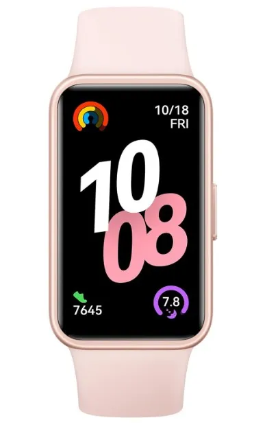 HUAWEI Band 10 Smart Watch, Metallic Design and Comfortable Wearing, Pro-level Sleep Analysis, Emotional Health Aid, 100 Workout Modes, Robust Battery Life, IOS and Android, Pink