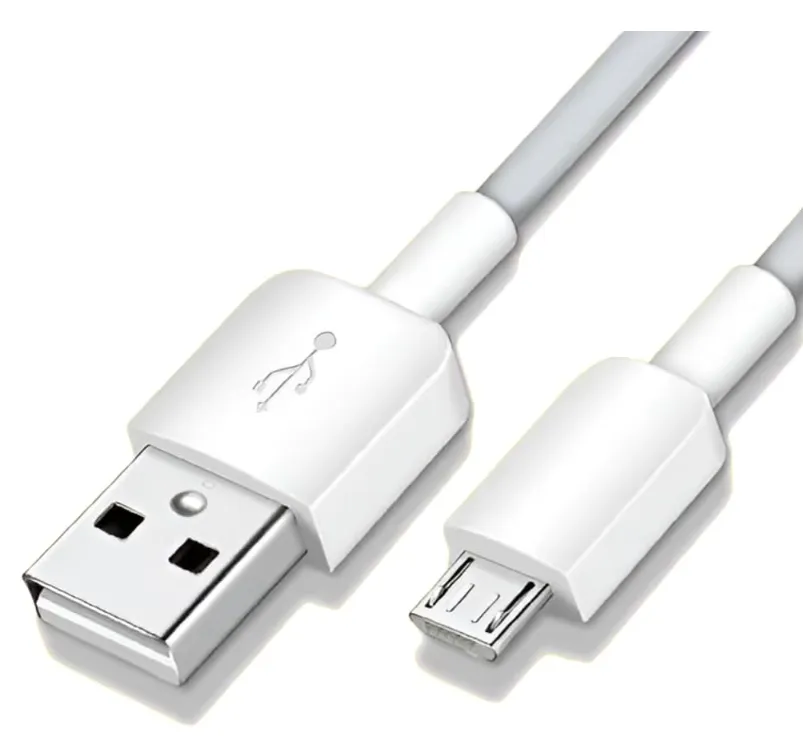 Huawei Data Cable / Charging Cable – Micro USB – Grey/White – Compatible with Huawei Mobile Phones with Micro USB Connection