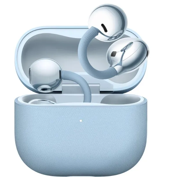 HUAWEI FreeClip 2 Open-Ear Clip-On Earbuds, C-bridge design, Lightweight, 38H Battery, Fast Charge, Dual Driver, IP57 Waterproof & dust proof, Touch & Head-motion control, iOS & Android, Blue