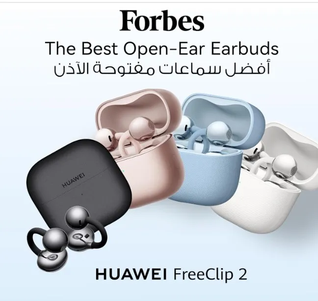 HUAWEI FreeClip 2 Open-Ear Clip-On Earbuds, C-bridge design, Lightweight, 38H Battery, Fast Charge, Dual Driver, IP57 Waterproof & dustproof, Touch & Head-motion control, iOS & Android, Rose Gold 4