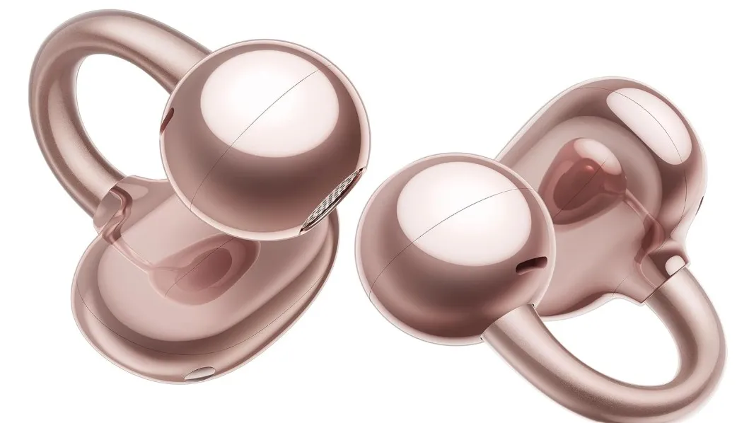 HUAWEI FreeClip, Groundbreaking Aesthetic Design, Feather-light Wearing, Open-ear Listening, AI Crystal-Clear Call, Long Battery Life, Dual-Device Connections, Rose Gold 3