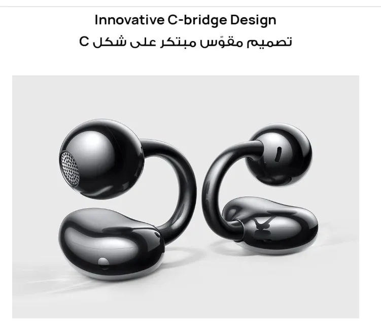 HUAWEI FreeClip, Groundbreaking Aesthetic Design, Feather-light Wearing, Open-ear Listening, AI Crystal-Clear Call, Long Battery Life, Dual-Device Connections, Black 3