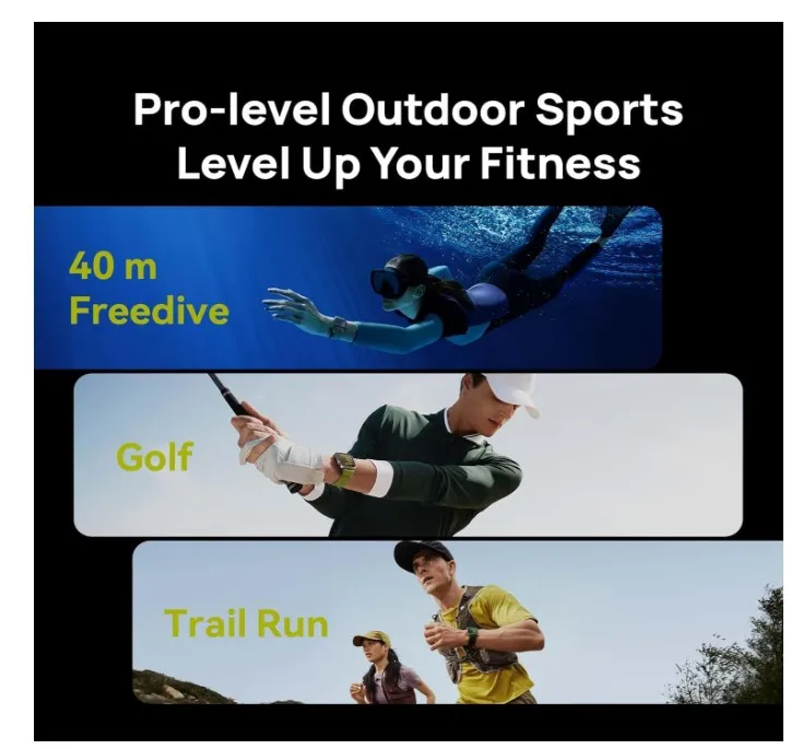 HUAWEI WATCH FIT4 Pro Smart Watch, 1.82” Display, Sapphire Glass &Titanium, GPS for Pro-Level Outdoor Sports, NFC, ECG Analysis, up to 10-Day Battery Life, iOS & Android, Black (TDRA Version) 5