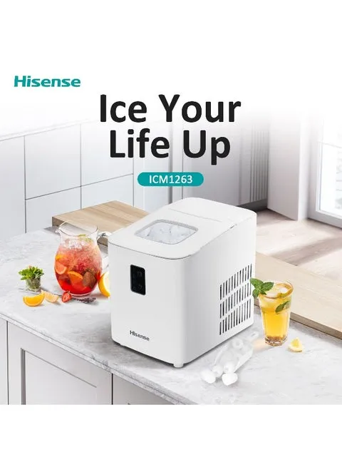 Ice Maker, Automatic Ice Making, Portable And Compact, Fast Ice Making, 2 Sizesice Cubes, Transparent View Window, Self-Cleaning 0.01 W ICM2011B White 5
