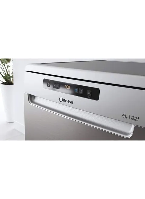 Indesit Freestanding Dishwasher 60 cm – DFO-3C23XUK (Silver/Inox)