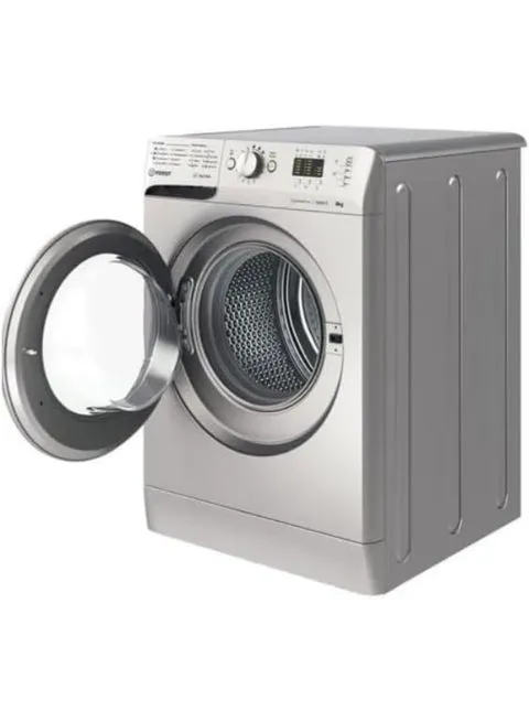 Indesit Innex Washer Dryer 9Kg Wash & 6Kg Dry, Fully Automatic Front Load Combo Washer Dryer, 1400 RPM, 16 Programs, Steam Wash, One Touch Press Push&Wash+Dry BDE-964SSV-GCC-Silver 9 kg BDE-964SSV-GCC silver