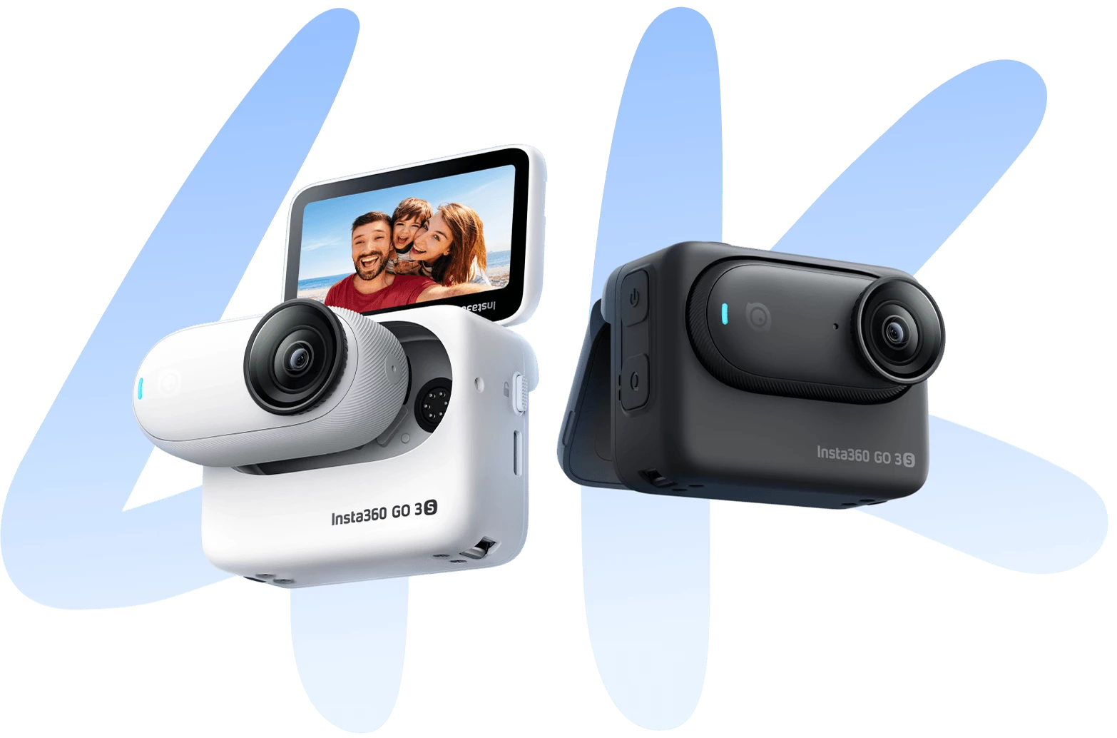 Insta360 GO 3 64GB Small & Lightweight Action Camera with Action Pod, FlowState Stabilization, Waterproof, Hands-Free POV for Travel, Sports & Vlogging White