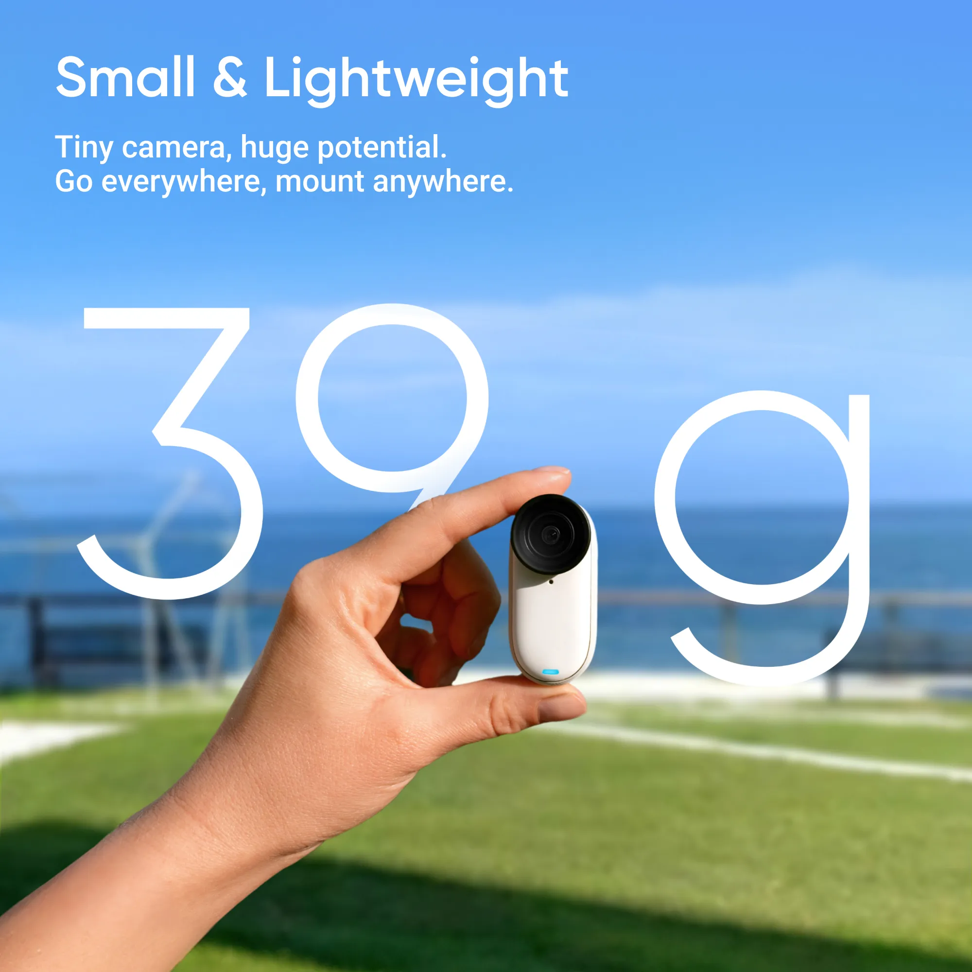 Insta360 GO 3 64GB Small & Lightweight Action Camera with Action Pod, FlowState Stabilization, Waterproof, Hands-Free POV for Travel, Sports & Vlogging White