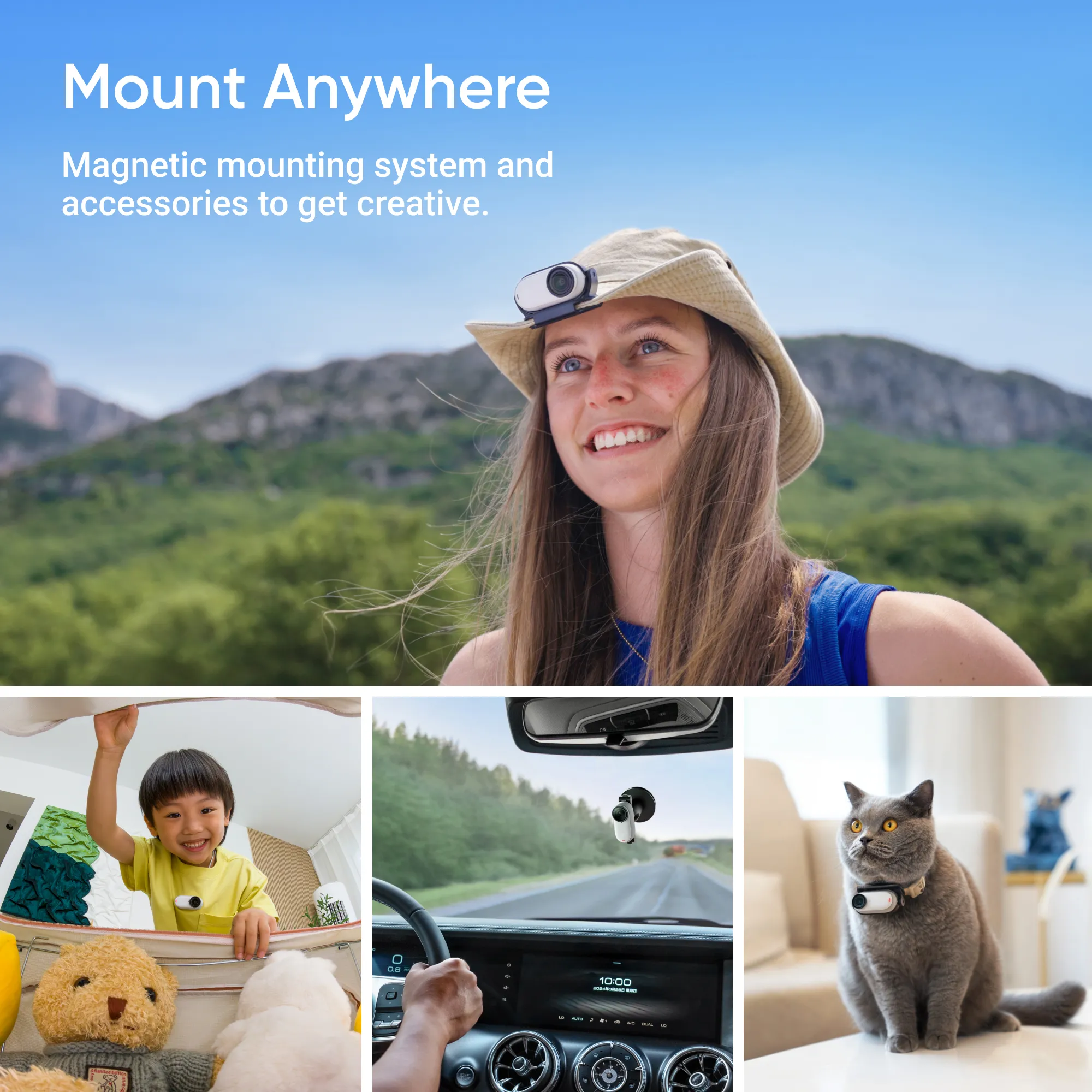 Insta360 GO 3 64GB Small & Lightweight Action Camera with Action Pod, FlowState Stabilization, Waterproof, Hands-Free POV for Travel, Sports & Vlogging White 3