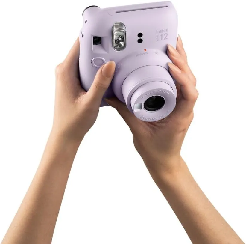 instax mini 12 instant film camera, auto exposure with Built-in selfie lens, Lilac Purple