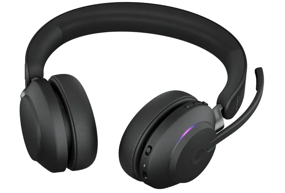 Jabra Evolve2 65 Wireless PC Headset - Noise Cancelling Microsoft Teams Certified Stereo Headphones With Long-Lasting Battery - USB-A Bluetooth Adapter - Black ( 26599-999-999 )