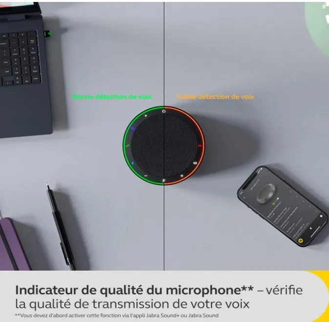 Jabra Speak2 75 Wireless Bluetooth Speakerphone for Work and Music - 4 Noise-Cancelling Mics, 65mm Speakers - New Linking Feature - USB-A & USB-C Adapter - Certified for Microsoft Teams - Dark Grey ( 2775-109) 3