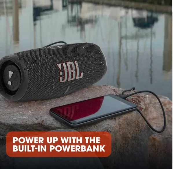 Jbl Charge 5 - Portable Bluetooth Speaker With Deep Bass, Ip67 Waterproof And Dustproof, 20 Hours Of Playtime, Built-In Powerbank, In Black 3