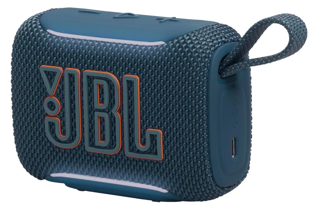 JBL Go 5 Portable Bluetooth Speaker with Ambient Edge Lighting, IP68 Waterproof & Dustproof, 10H Playtime, AirTouch Stereo Pairing, Auracast™, USB-C Lossless Audio – Compact & Drop-Proof, Blue 2