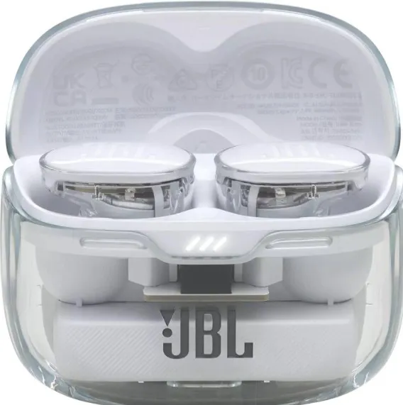 JBL Tune Buds True Wireless Noise Cancellling Earbuds, Pure Bass Sound, Bluetooth 5.3, LE Audio Support, Smart Ambient, 4-Mic, 48H Battery, Water and Dust Resistant, Ghost White | JBLTBUDSGWHT 2