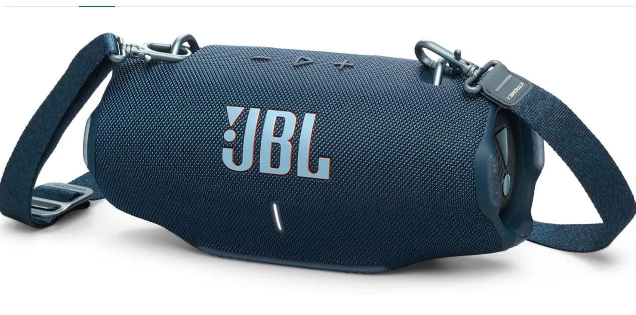 JBL Xtreme 4 Portable waterproof speaker with AURACAST (connect multiple Speaker), massive JBL Pro Sound and convenient shoulder strap,Blue
