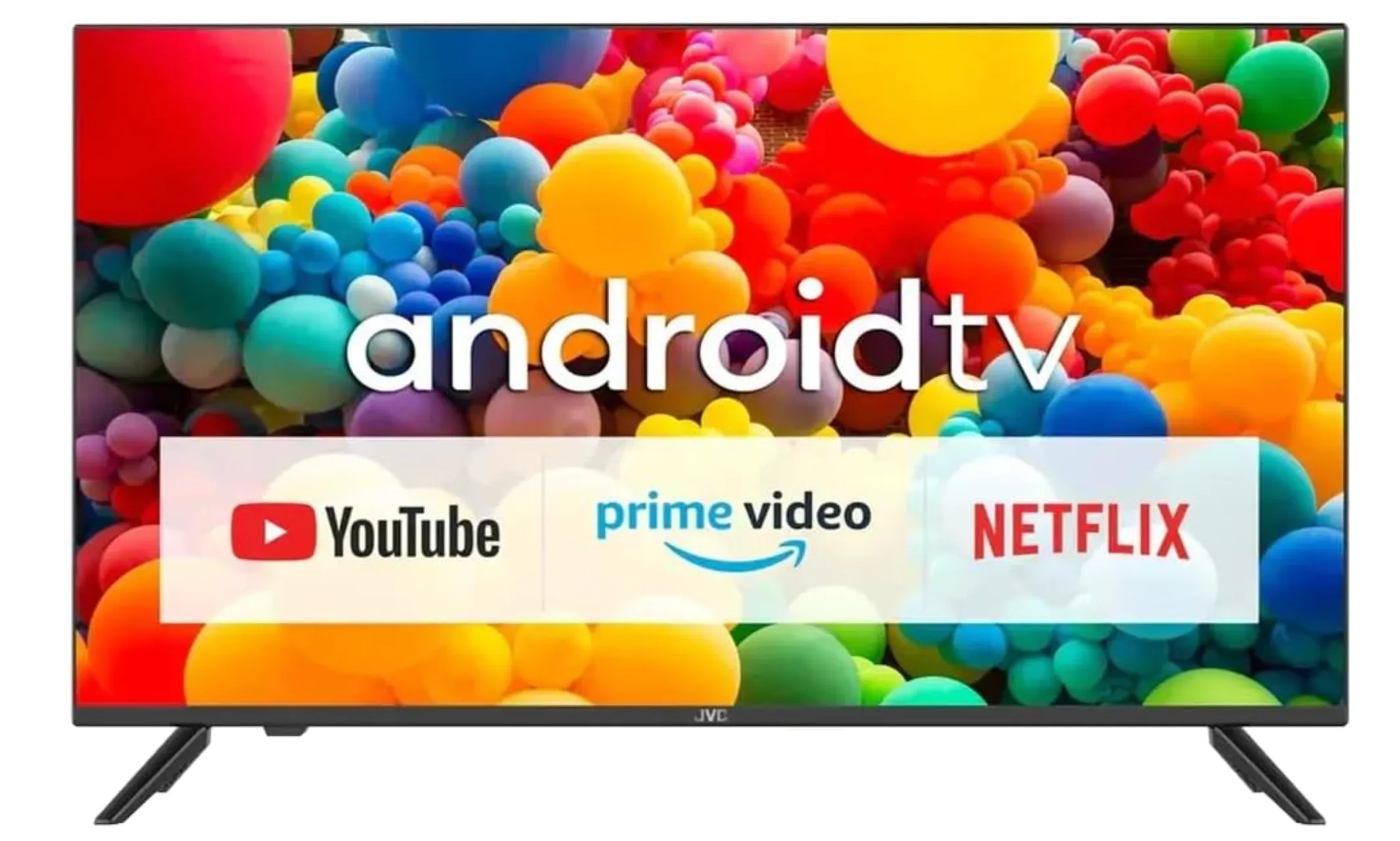 JVC 40-Inch Full HD LED TV with Crystal Clear Resolution, High Contrast Display, HDMI & USB Connectivity, Ultra-Slim Bezel Design, Enhanced Surround Sound Audio, YouTube, Netflix, Black - LT-40N550