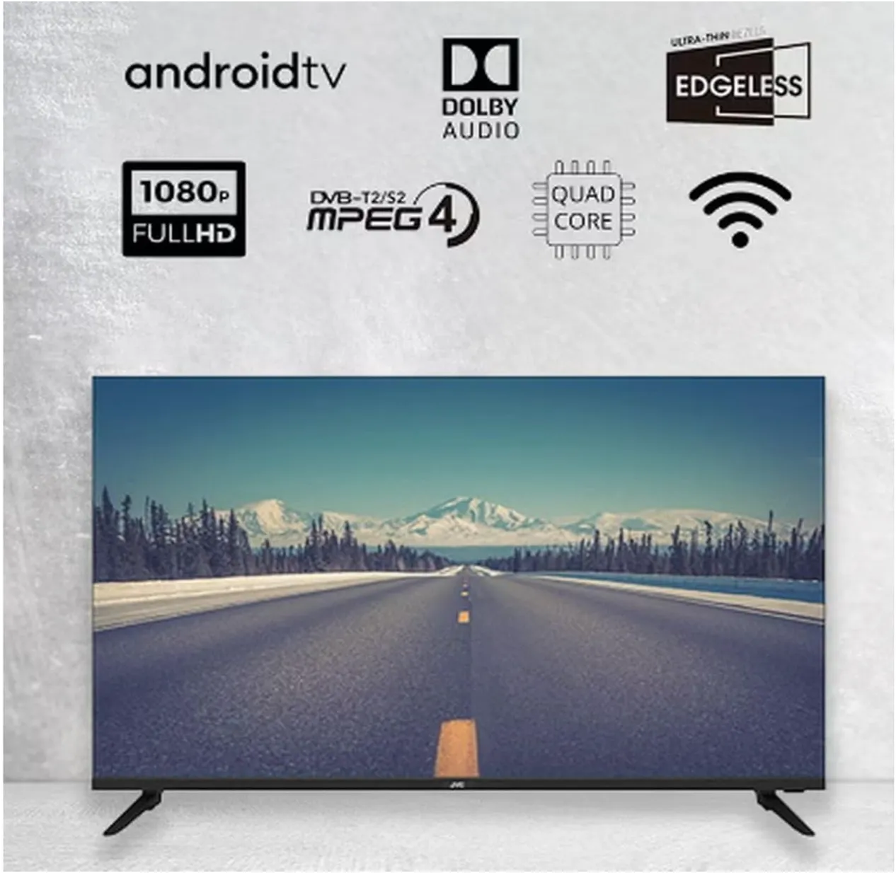 JVC 40-Inch Full HD LED TV with Crystal Clear Resolution, High Contrast Display, HDMI & USB Connectivity, Ultra-Slim Bezel Design, Enhanced Surround Sound Audio, YouTube, Netflix, Black - LT-40N550 3