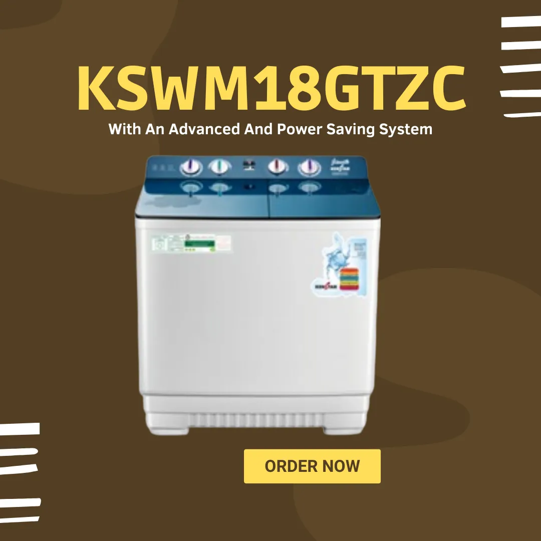 Kenstar Twin Tub Semi Automatic Washing Machine 18KG – KSWM18GTZC 2
