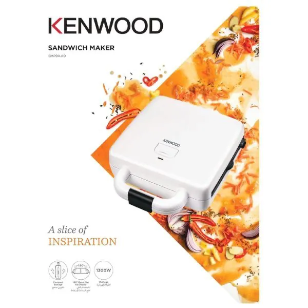 Kenwood 2-in-1 Sandwich Maker & Grill – SMP94.A0WH (White) 3