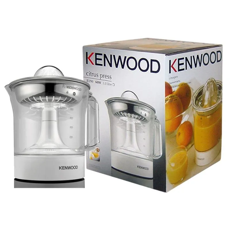 Kenwood Citrus Juicer 40W, 1L Juice Jug, Two-Way Rotation, Stainless Steel & White – JE290