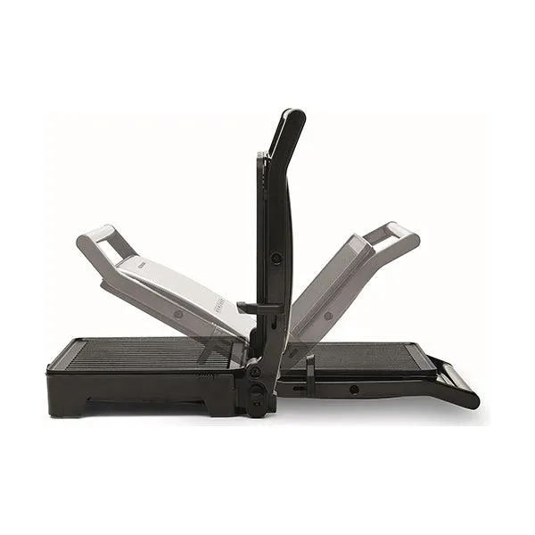 Kenwood Contact Health Grill 2000W, 3 Grilling Positions, Non-Stick Plates, Adjustable Temperature, Silver & Black – HGM31.000SI 3