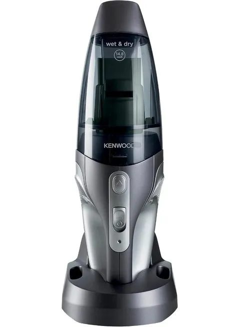 Kenwood Cordless Vacuum Cleaner, Cordless Handheld, 14.8V Lithium Battery, 500ml Dust Capacity, 120ml Liquid Capacity, 120W, HVP19.000SI, Silver