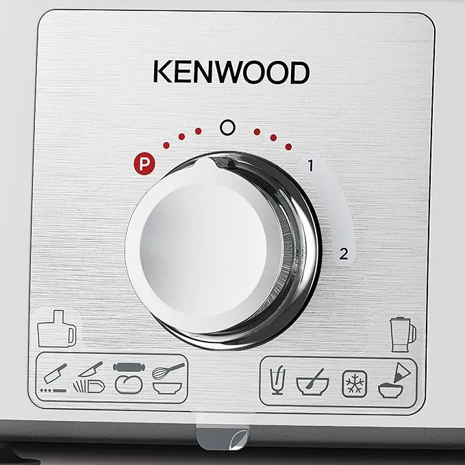 Kenwood Food Processor 1000W Multi-Functional With 3L Bowl, 2 Stainless Steel Disks, Blender, Grinder Mill, Whisk, Dough Maker Fdp65.400Wh White 4