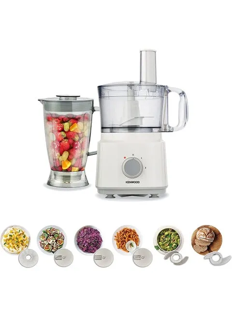 Kenwood Food Processor, Blender, Whisk & Dough Maker 2L 750W FDP03.C0WH White