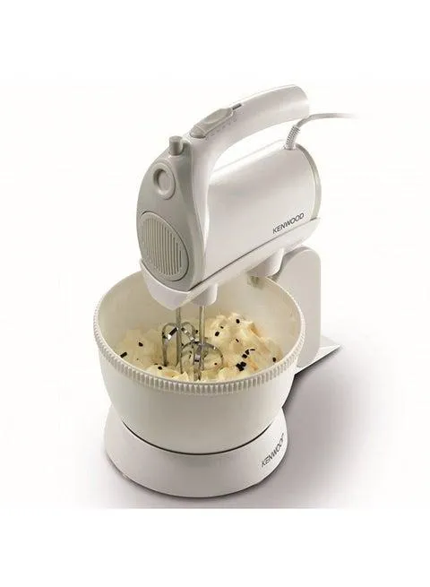 Kenwood Hand & Stand Mixer 300W with 2.4L Rotating Bowl, 5 Speeds + Turbo, White – HMP22.000WH