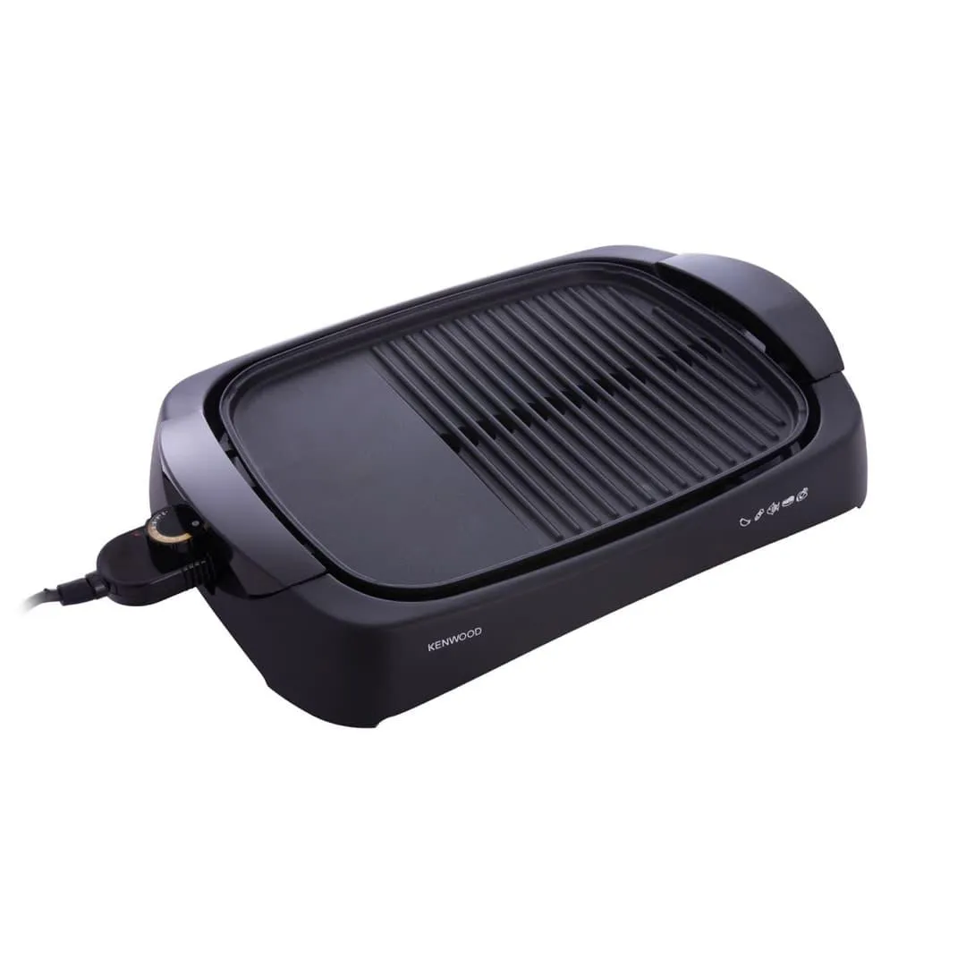 Kenwood Health Grill 1700W with Glass Lid, Non-Stick Cooking Plate & Adjustable Temperature, Black – HG230 5