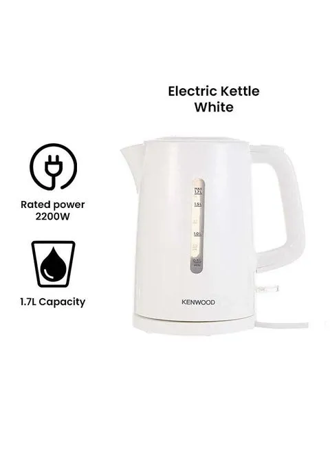 Kenwood Kettle, Removable Mesh Filter, Plastic, 1.7L, 2200W, ZJP00.000WH, White 3
