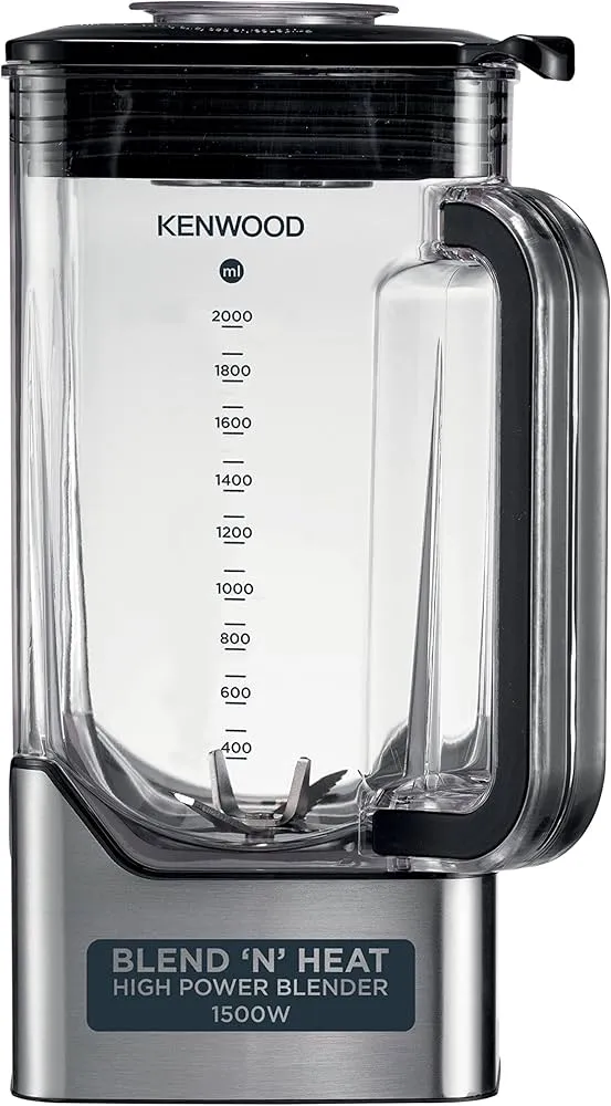 Kenwood Premium Power Blender Smoothie Maker Blend N Heat, 2L Tritan Jar, 1500W, BLM92.920SS, Silver 3