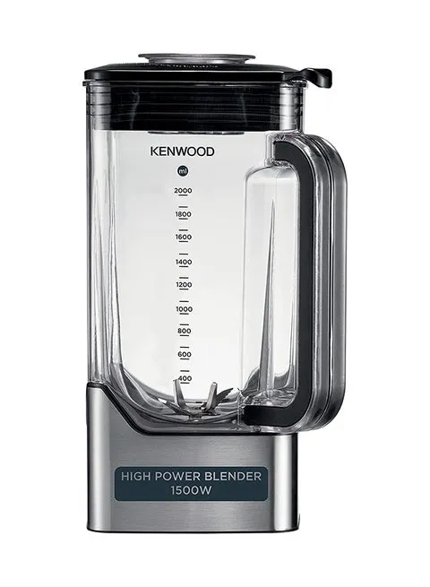 Kenwood Premium Power Blender Smoothie Maker with Tritan Jar, Smoothie2Go Bottle, 1500W, BLM91.640SS, Silver 2