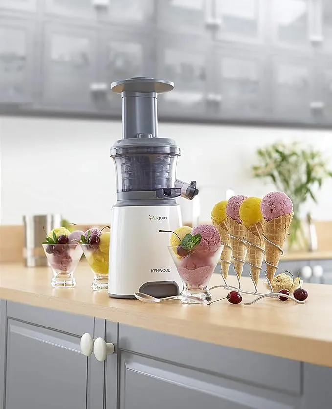 Kenwood PureJuice Slow Juicer 150W with 1L Juice Jug, Sorbet Attachment & Anti-Drip Function, White – JMP601WH 4