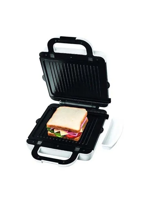 Kenwood Sandwich Maker, 3-in-1, Grill, 180° Hinge, 2 Non-Stick Plates, 4 Slots, 8 Slices & Above, 1300W, SMP94.A0WH, White