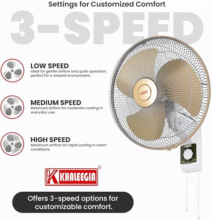"Khaleejia 16"" Wall Fan – KALASH-400" 3