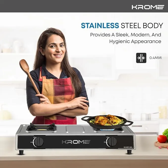 Krome 2 Burner Table Top Tabletop Gas Stove – KR-GSFC2041 4