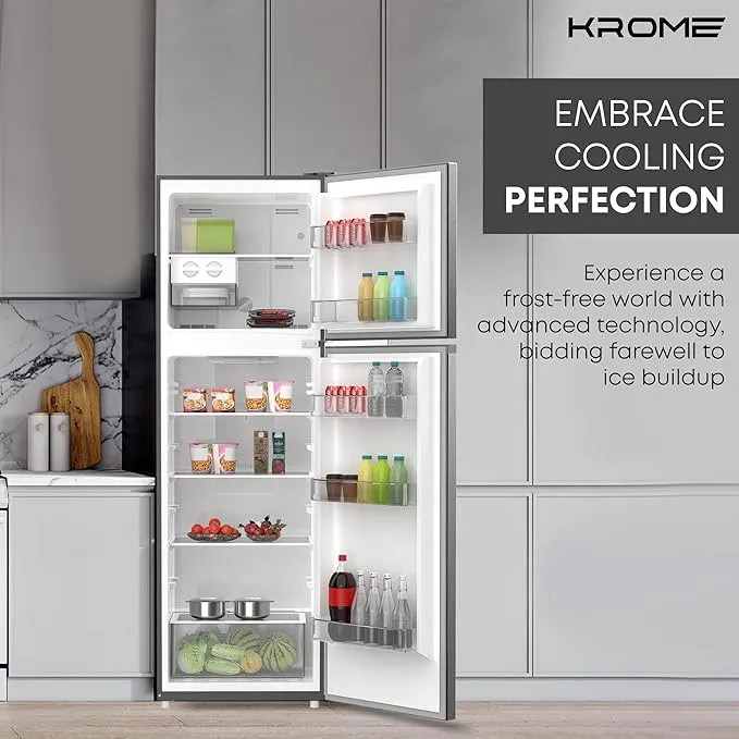 Krome 330 Refrigerator – KR-RFF330SM 4