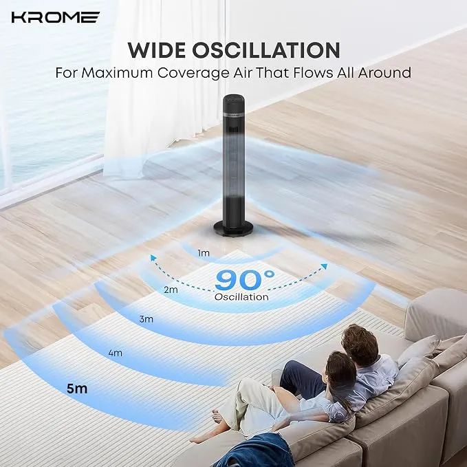 Krome 40 Inch, & Remote Tower Fan – KR-FNT40M 4