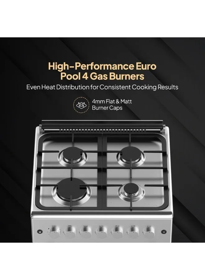 Krome 60×60 Full Gass Gas Cooker – KR-CR6061FE