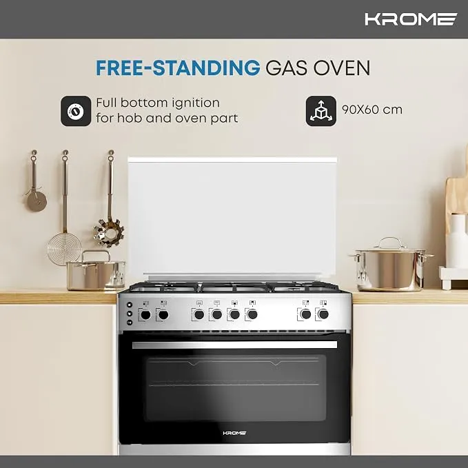 Krome 90×60 Gas Cooker – KR-CR906O