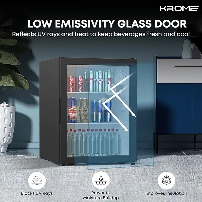 Krome Beverage Single Door Showcase Chiller – KR-BC90DM 4