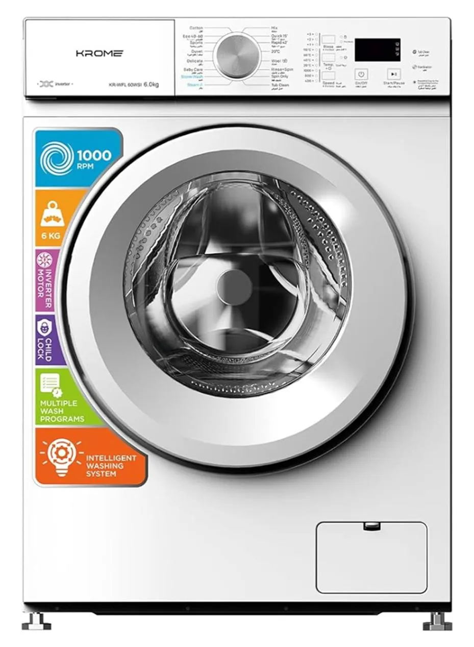 Krome Front Load Fully Automatic Washing Machine 6KG – WFL60SI