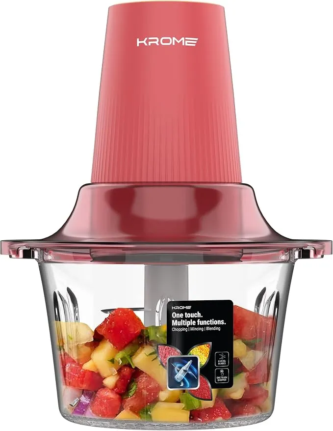 Krome Glass 2L Twinblade Food Chopper – KR-CH202B