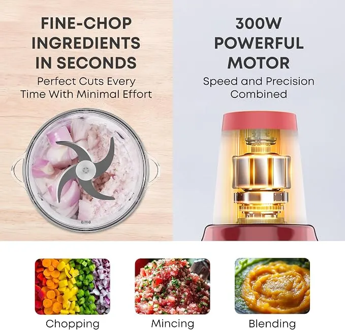 Krome Glass 2L Twinblade Food Chopper – KR-CH202B 4